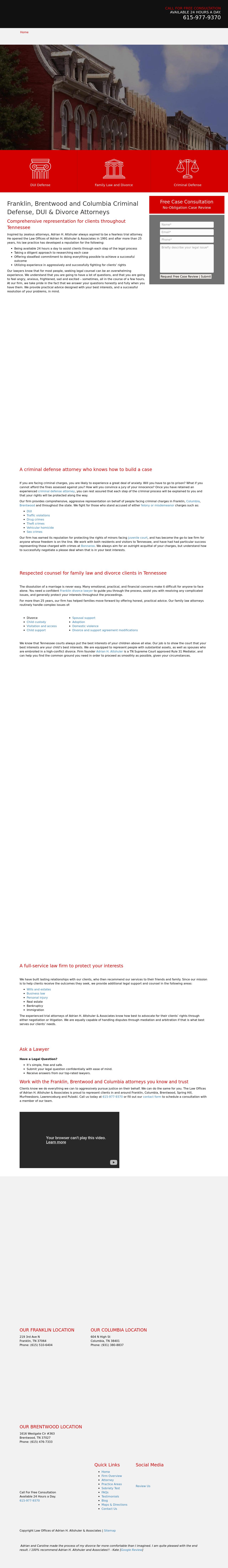  Law Offices of Adrian H. Altshuler & Associates - Columbia TN Lawyers