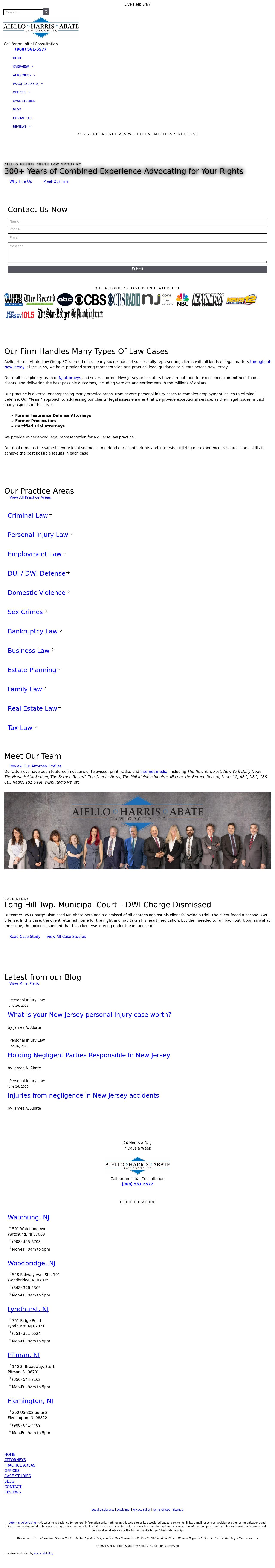Aiello, Harris, Marth, Tunnero, Pastor & Schiffman, PC Attorneys At Law - Bridgewater NJ Lawyers