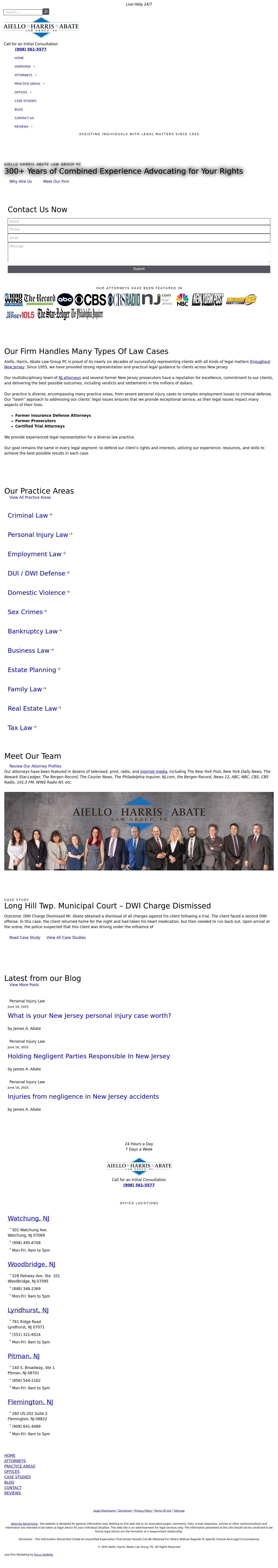 Aiello, Harris, Marth, Tunnero, Pastor & Schiffman, PC Attorneys At Law - Newark NJ Lawyers