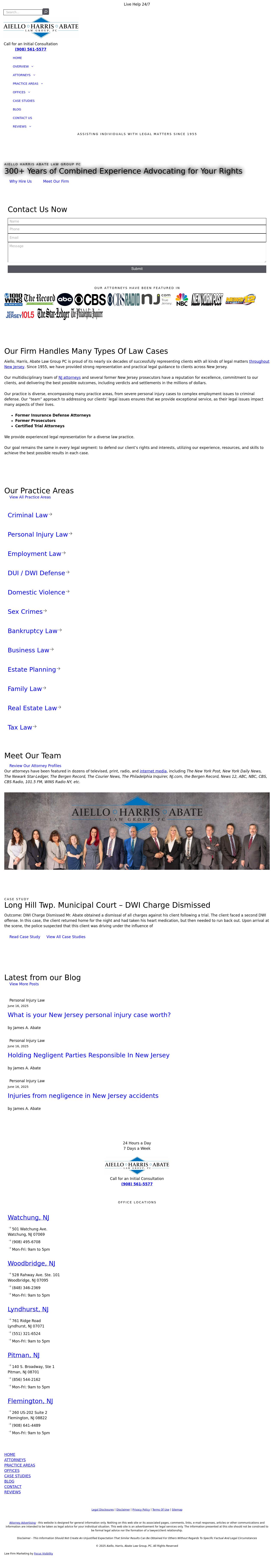 Aiello, Harris, Marth, Tunnero, Pastor & Schiffman, PC Attorneys At Law - Springfield NJ Lawyers