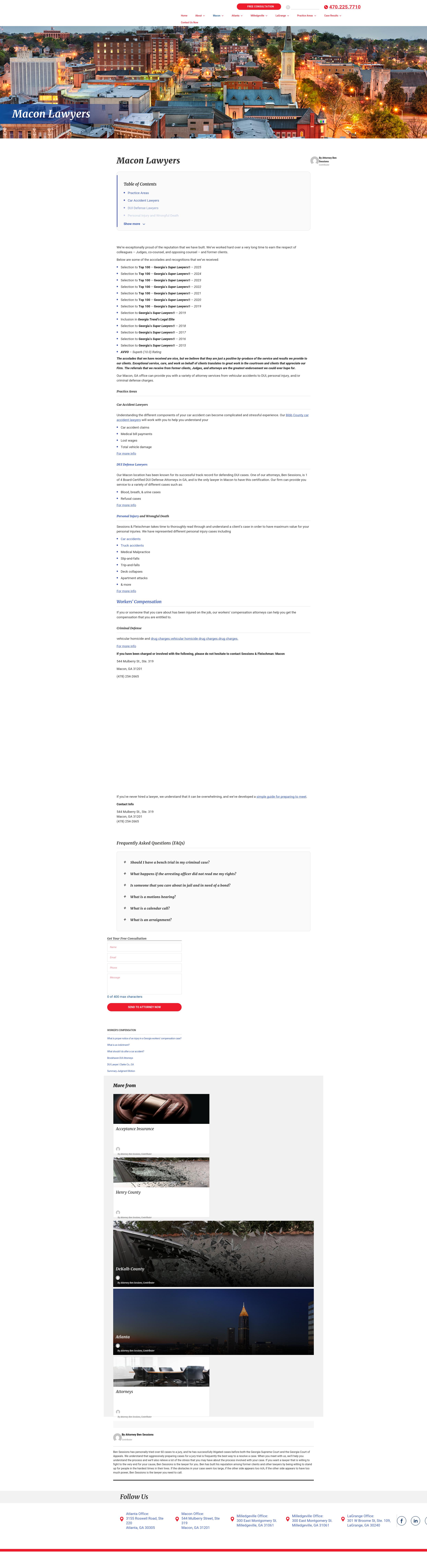 The Sessions Law Firm in Macon - Macon GA Lawyers