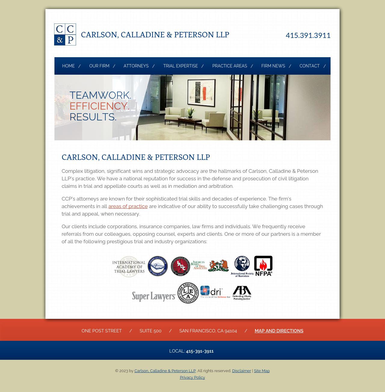 Carlson, Calladine & Peterson LLP - San Francisco CA Lawyers