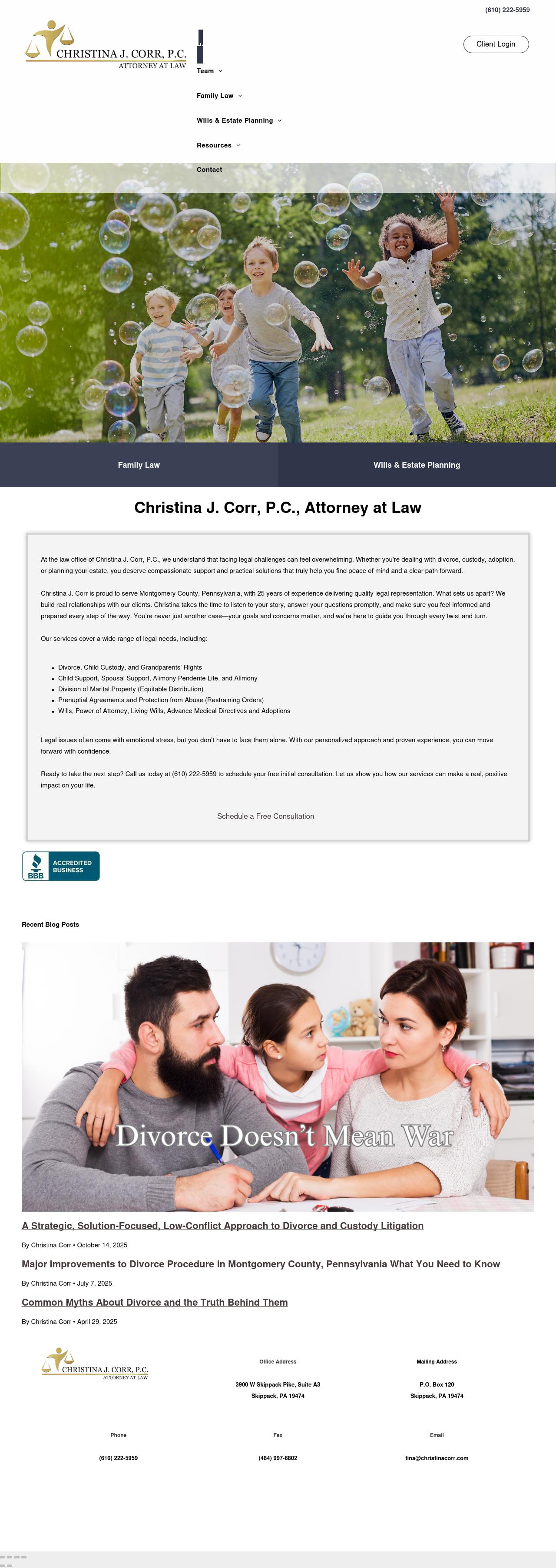 Christina J. Corr, P.C. - Skippack PA Lawyers