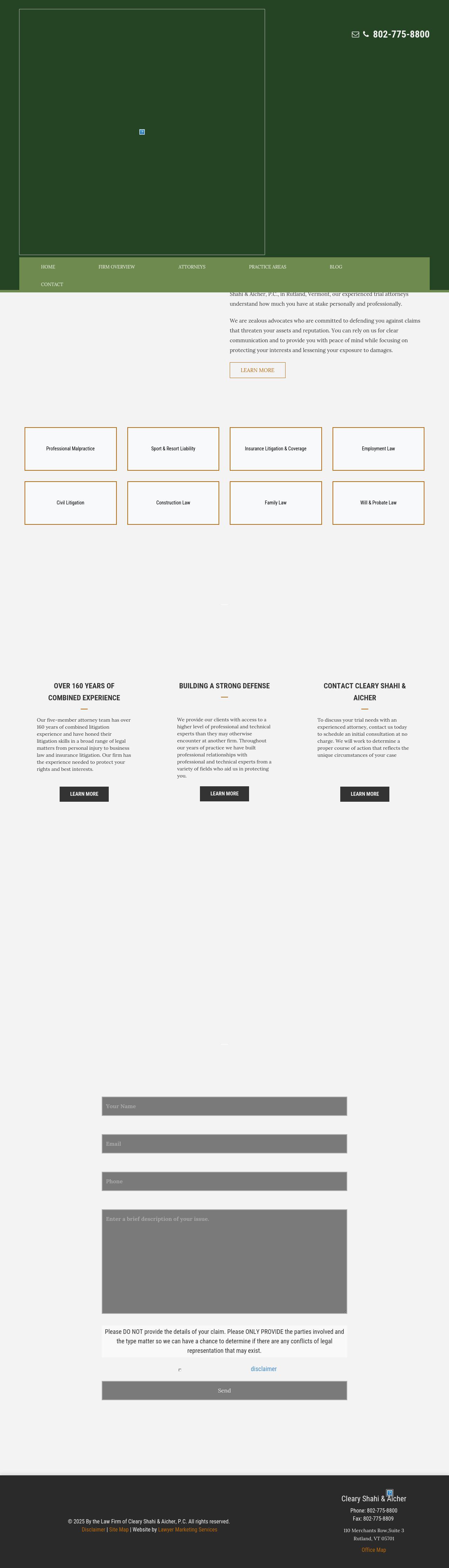 Cleary Shahi & Aicher, P.C. - Rutland VT Lawyers