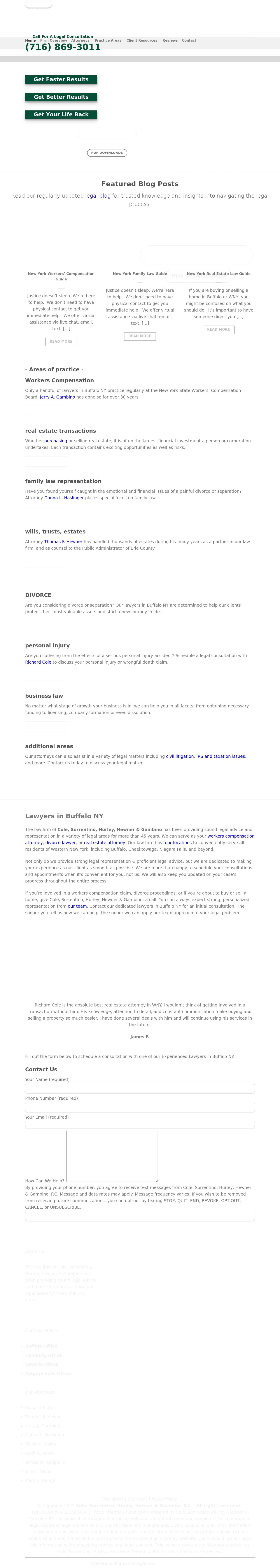 Cole, Sorrentino, Hurley, Hewner & Gambino, P.C. - Batavia NY Lawyers