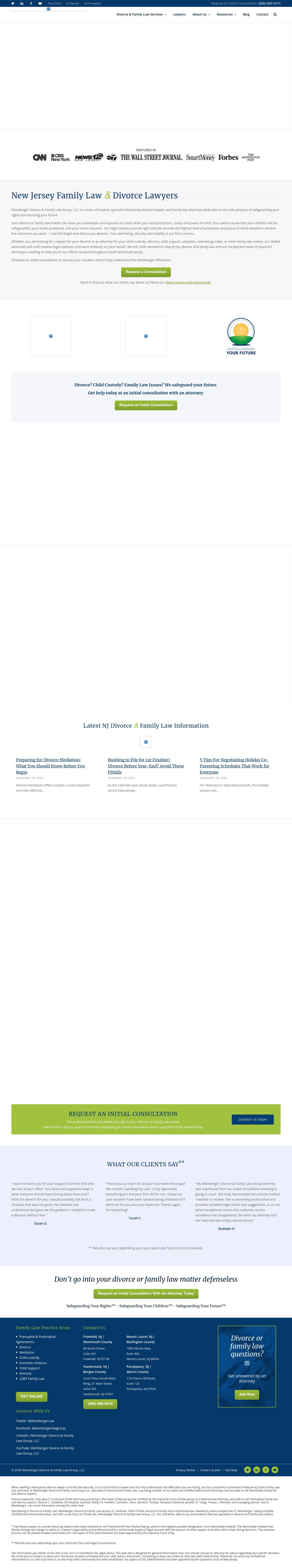 Weinberger Divorce & Family Law Group - Cranford NJ Lawyers