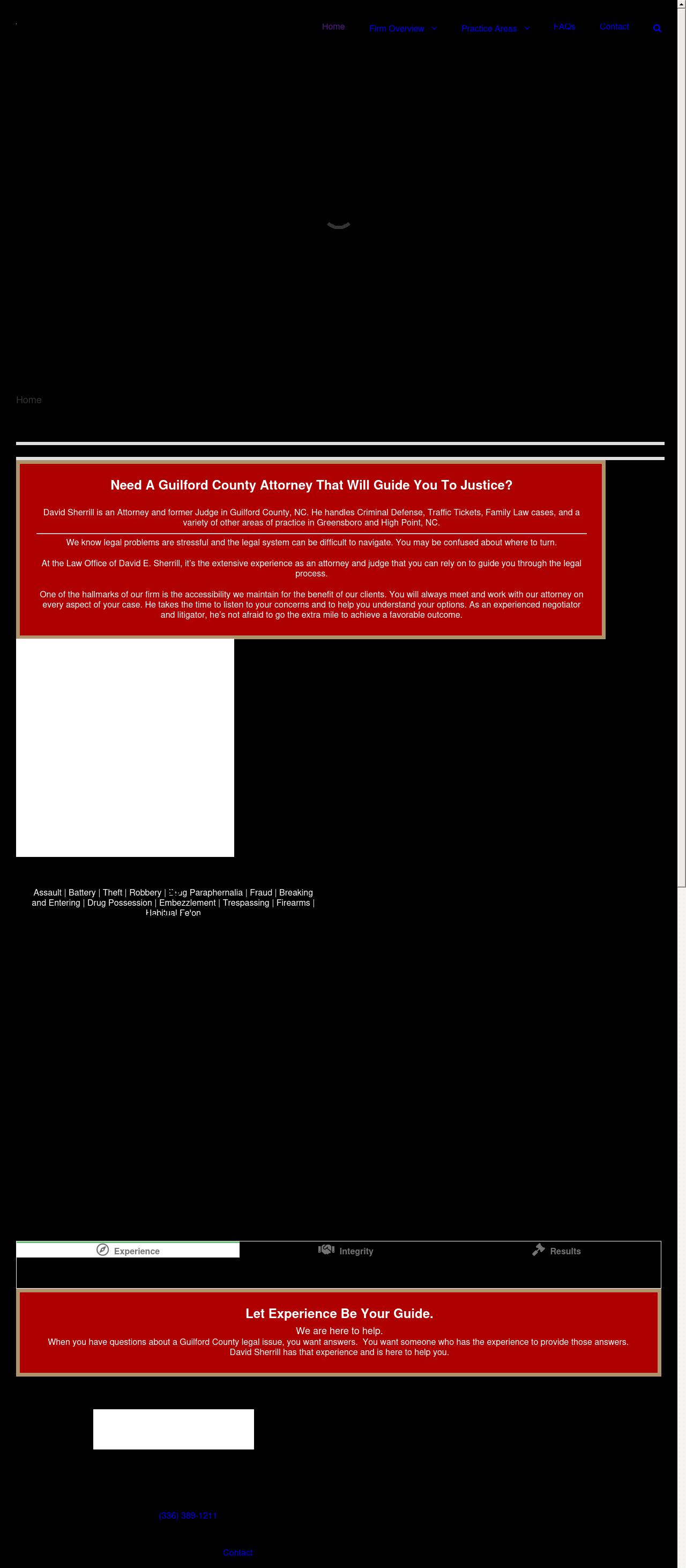 Law Office of David E Sherrill - Greensboro NC Lawyers