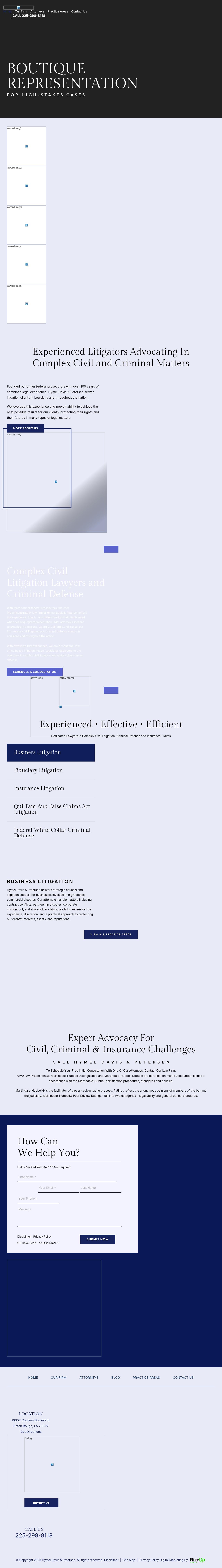 Hymel Davis & Petersen - Attorneys and Counselors at Law - Baton Rouge LA Lawyers