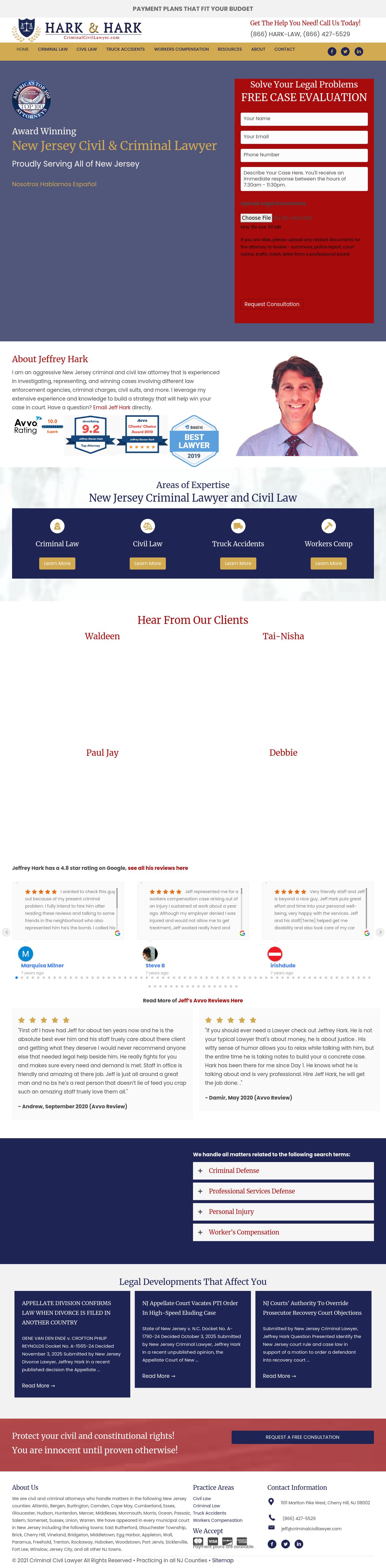 Jeffrey S. Hark - Cherry Hill NJ Lawyers