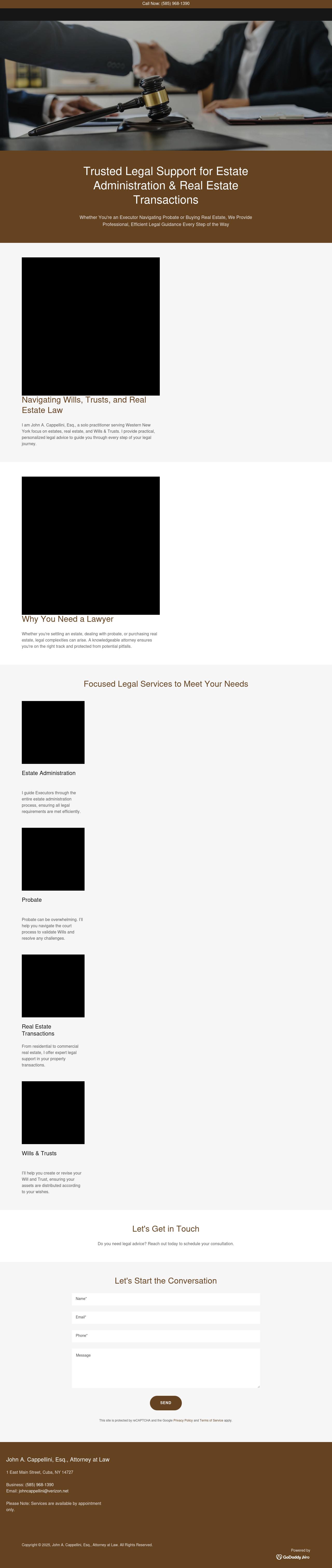 John A. Cappellini, Attorney at Law - Cuba NY Lawyers