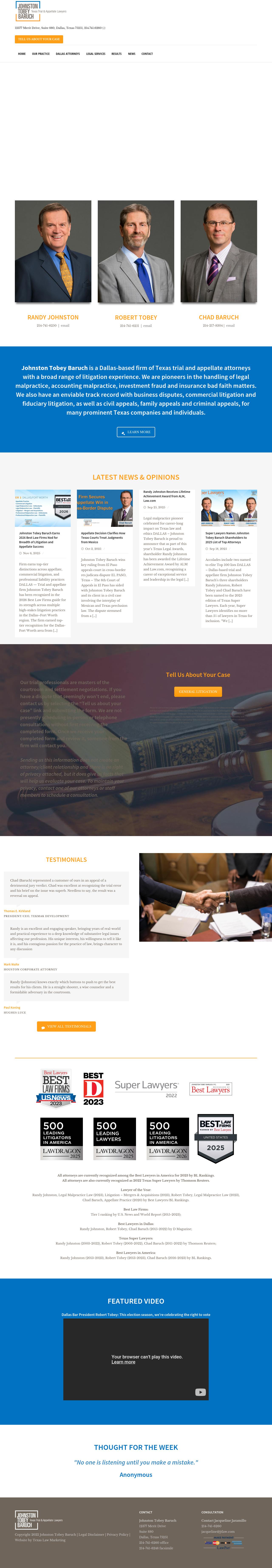 Johnston Tobey - Dallas TX Lawyers