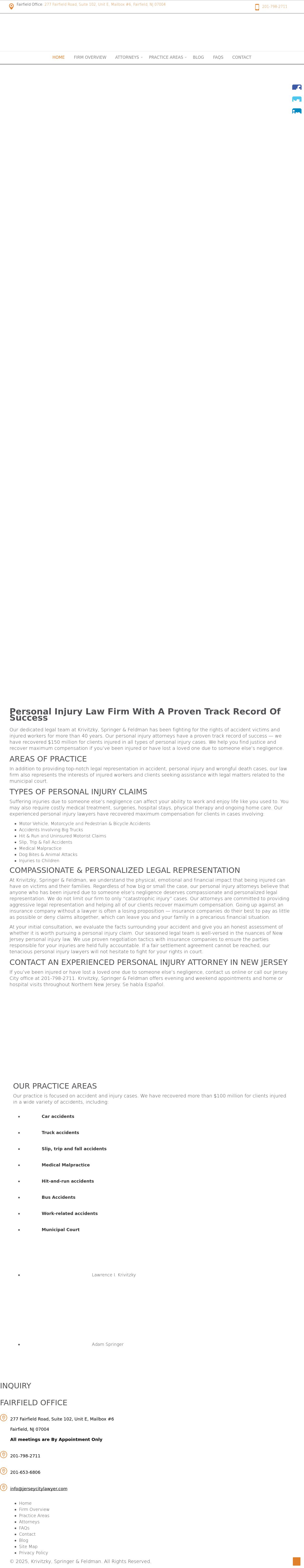 Krivitzky, Springer & Feldman - Jersey City NJ Lawyers