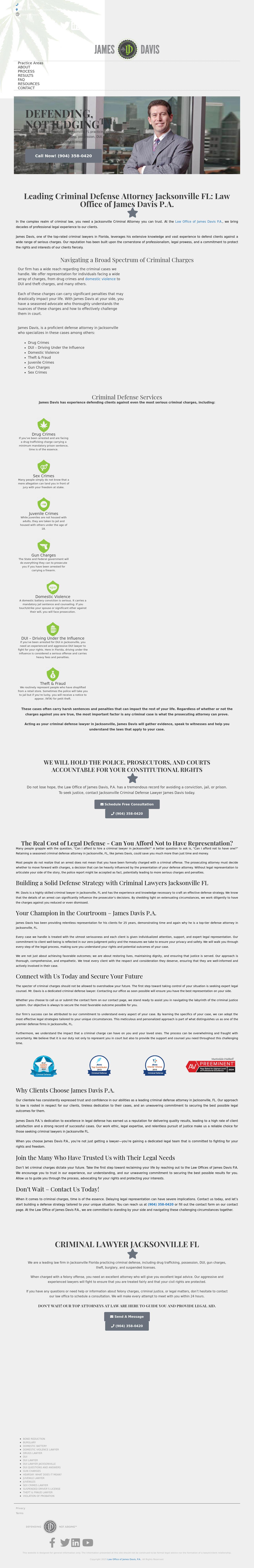 Law Office of James Davis, P.A. - Jacksonville FL Lawyers