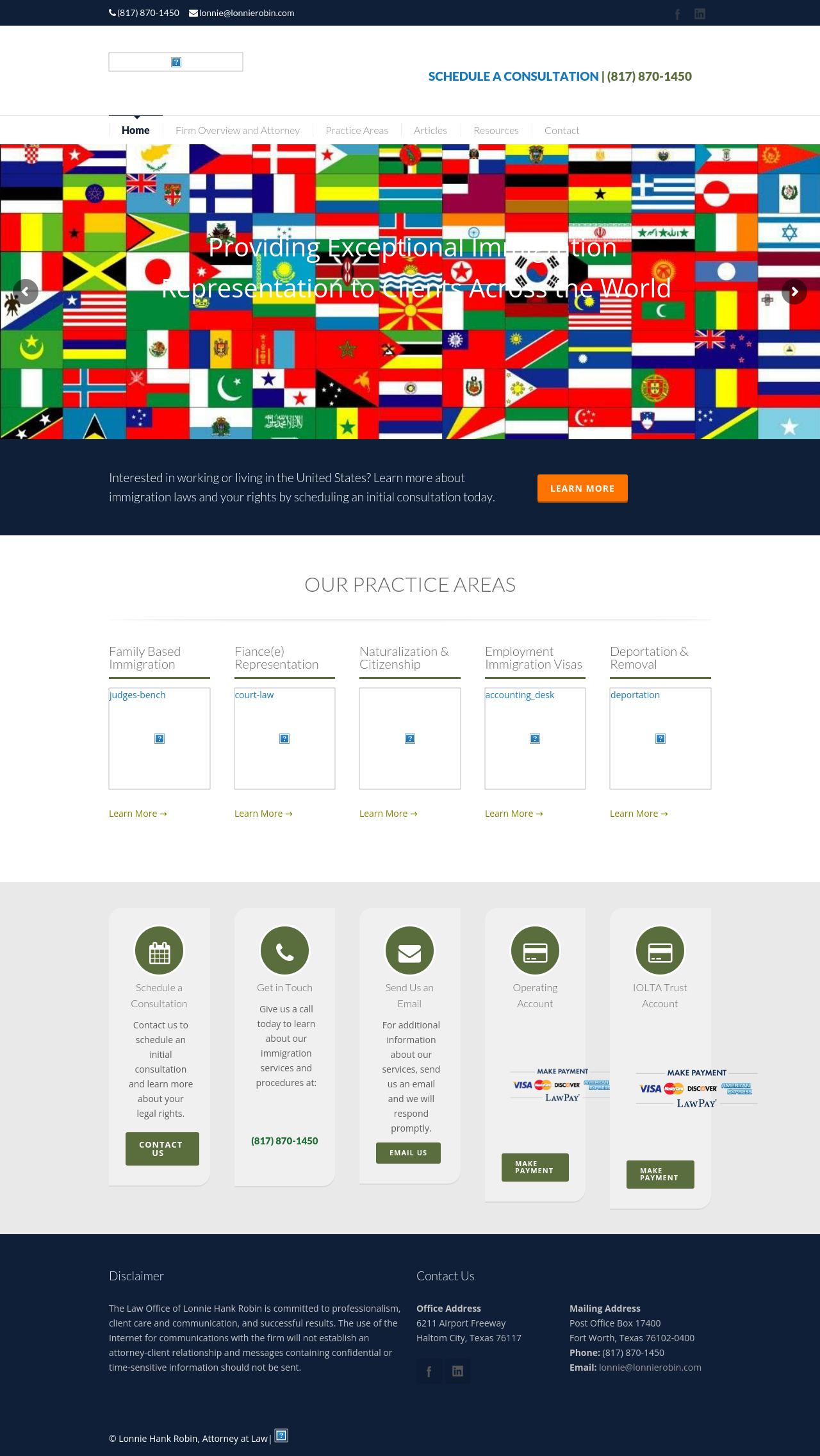 Law Office of Lonnie Hank Robin - Haltom City TX Lawyers