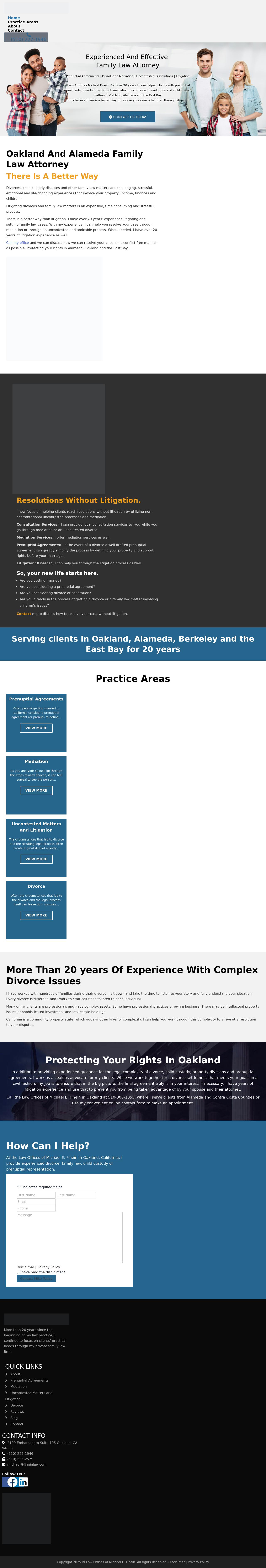 Law Offices of Michael E. Finein - Oakland CA Lawyers