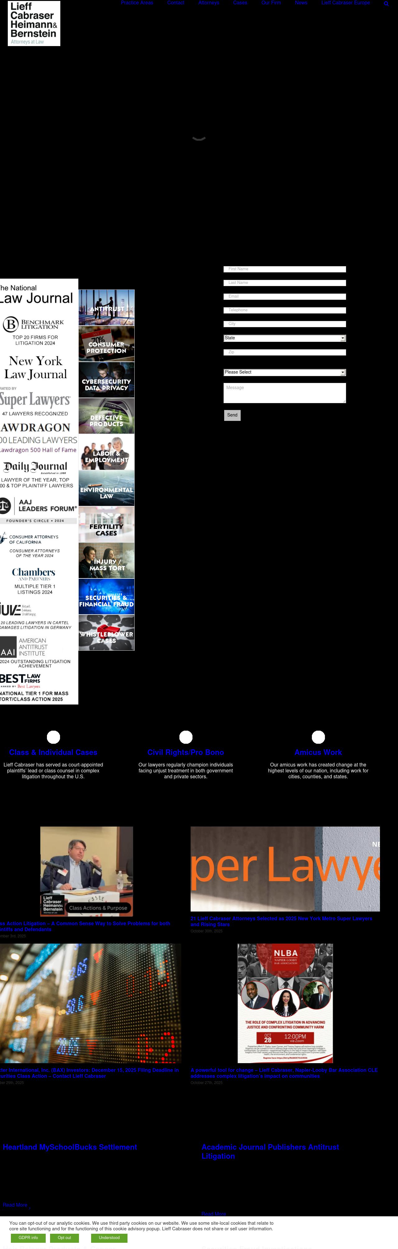 Lieff Cabraser Heimann & Bernstein, LLP - Nashville TN Lawyers