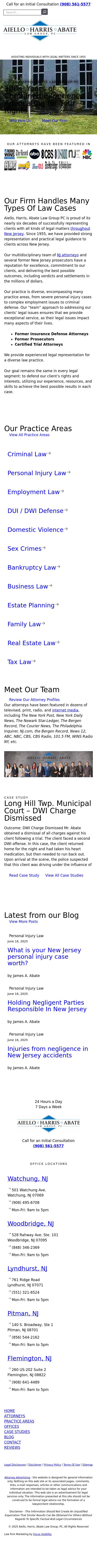 Aiello, Harris, Marth, Tunnero, Pastor & Schiffman, PC Attorneys At Law - Newark NJ Lawyers