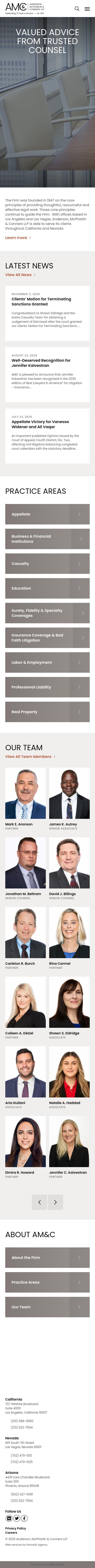 Anderson, McPharlin & Conners LLP - Ontario CA Lawyers