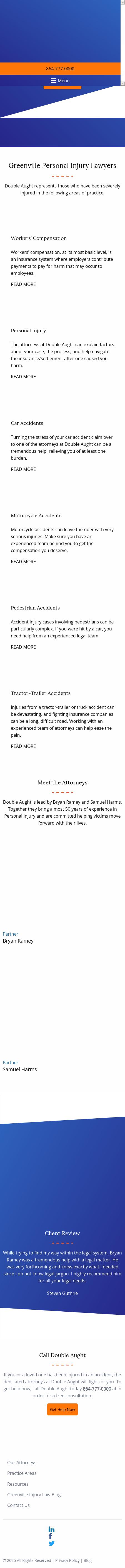 Double Aught Injury Lawyers - Greenville SC Lawyers
