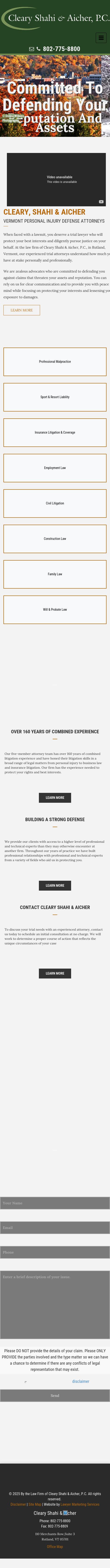 Cleary Shahi & Aicher, P.C. - Rutland VT Lawyers