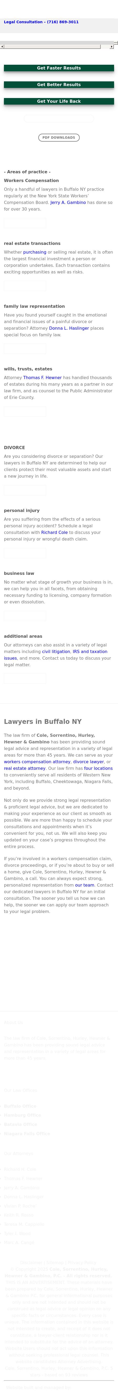 Cole, Sorrentino, Hurley, Hewner & Gambino, P.C. - Niagara Falls NY Lawyers