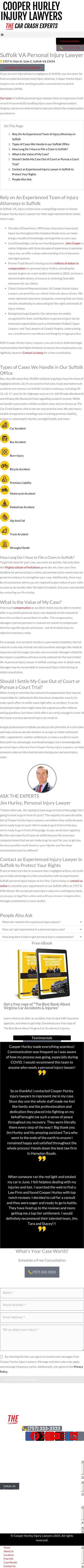 Cooper Hurley Injury Lawyers - Suffolk VA Lawyers