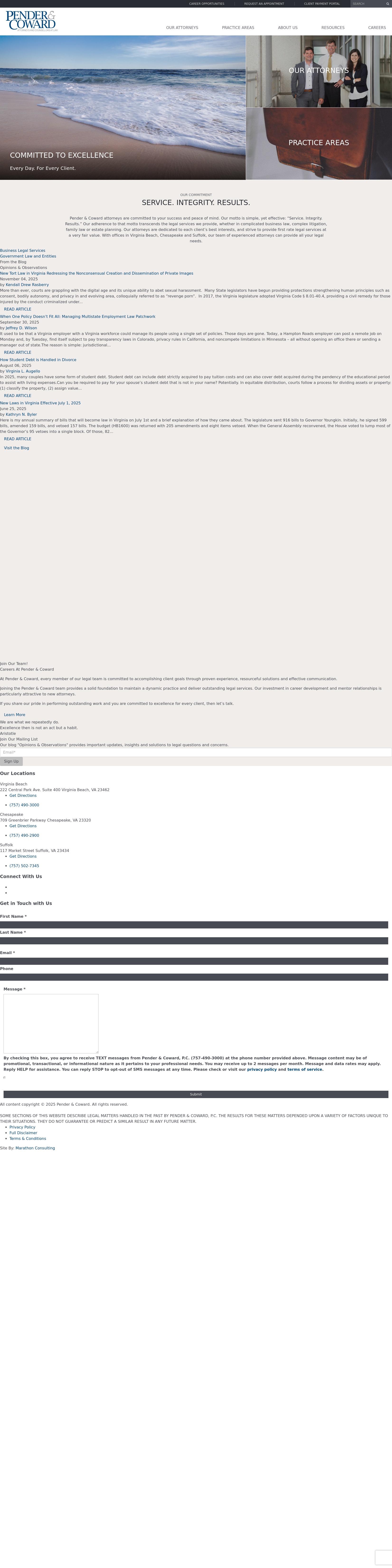 Disability Law Group - Pender & Coward P.C. - Chesapeake VA Lawyers