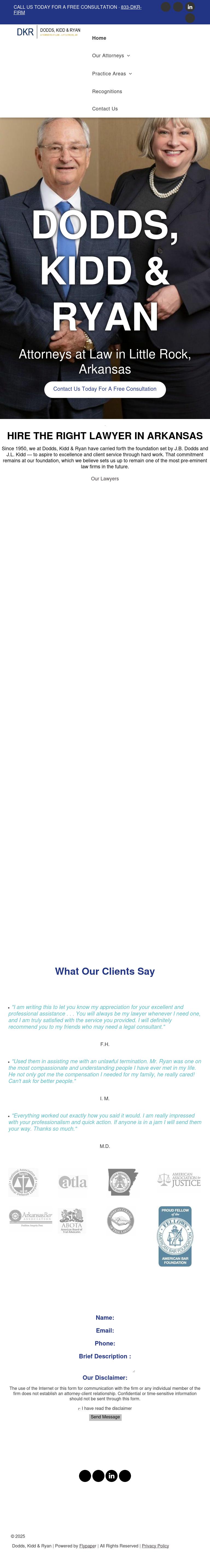 Dodds, Kidd & Ryan - Little Rock AR Lawyers