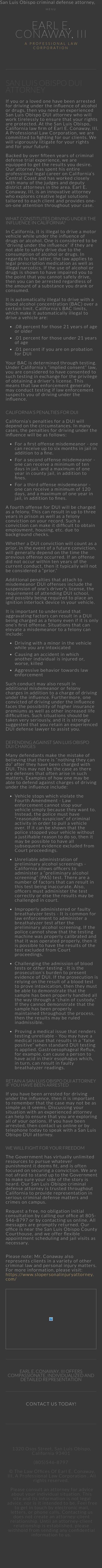 Earl E. Conaway, III, A Professional Law Corporation - San Luis Obispo CA Lawyers