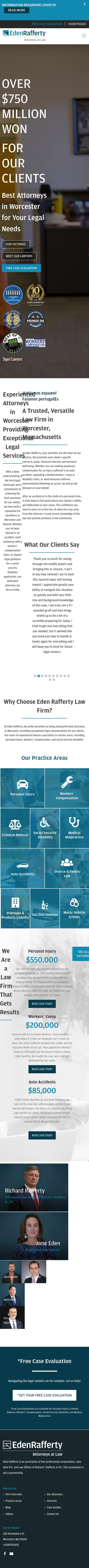 Eden, Rafferty, Tetreau & Erlich, Attorneys at Law - Worcester MA Lawyers
