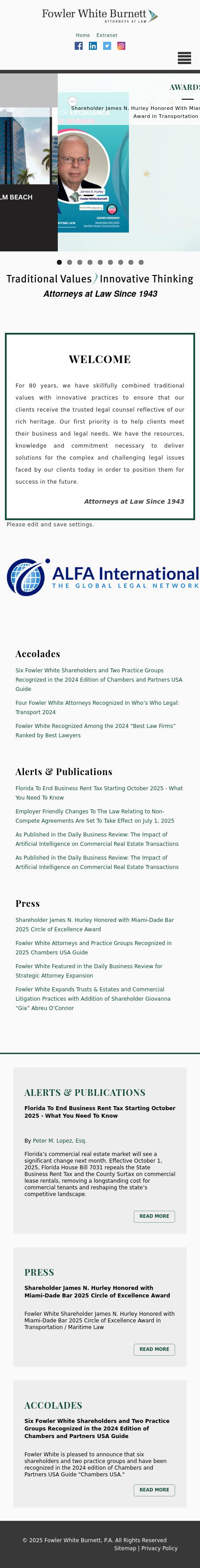 Fowler White Burnett P.A. - Fort Lauderdale FL Lawyers