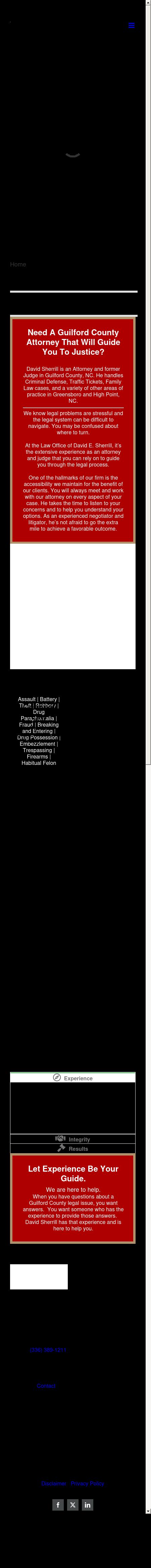 Law Office of David E Sherrill - Greensboro NC Lawyers