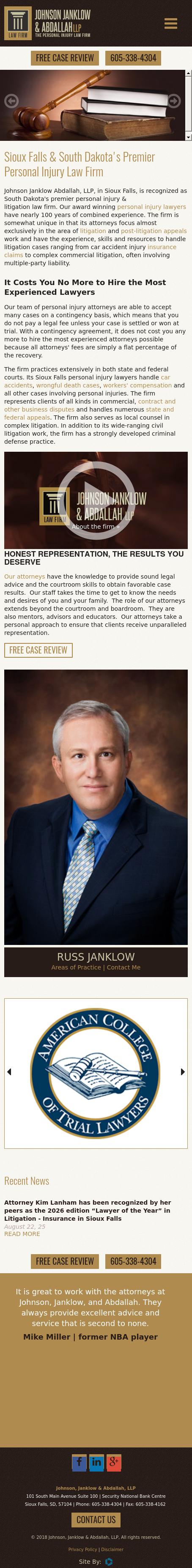 Johnson, Janklow, Abdallah, Bollweg - Sioux Falls SD Lawyers