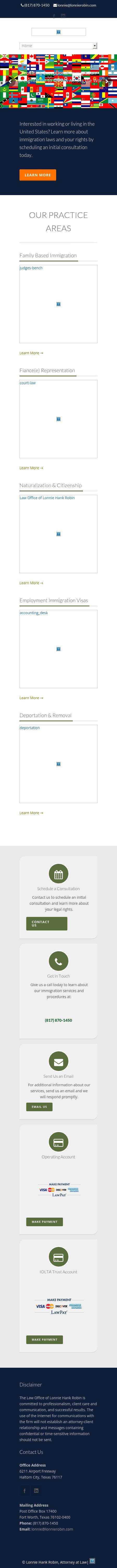 Law Office of Lonnie Hank Robin - Haltom City TX Lawyers