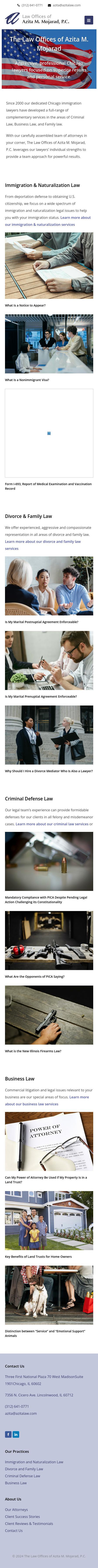 Law Offices of Azita M. Mojarad, P.C. - Chicago IL Lawyers