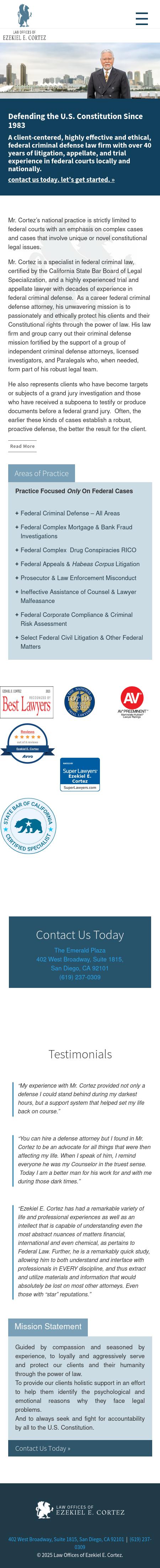 Law Offices of Ezekiel E. Cortez, APC - San Diego CA Lawyers