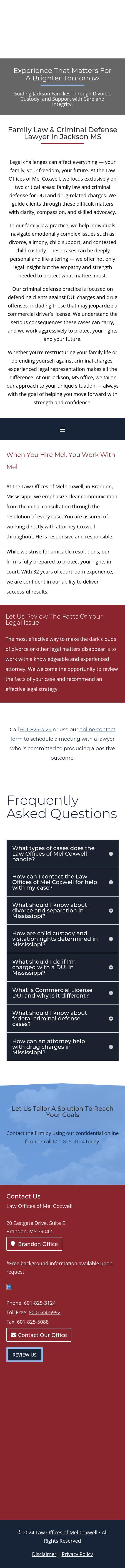 Law Offices of Mel Coxwell - Brandon MS Lawyers