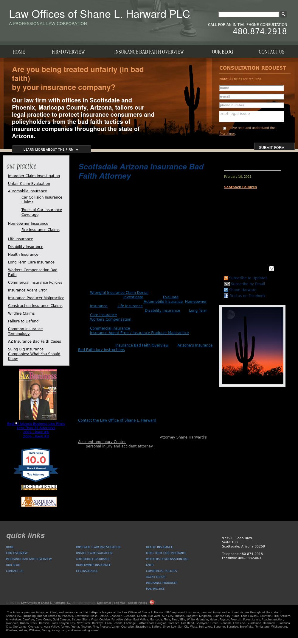 Law Offices of Shane L. Harward, P.L.C. - Phoenix AZ Lawyers