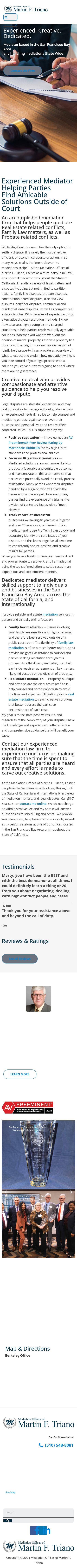 Mediation Offices of Martin F. Triano - Berkeley CA Lawyers