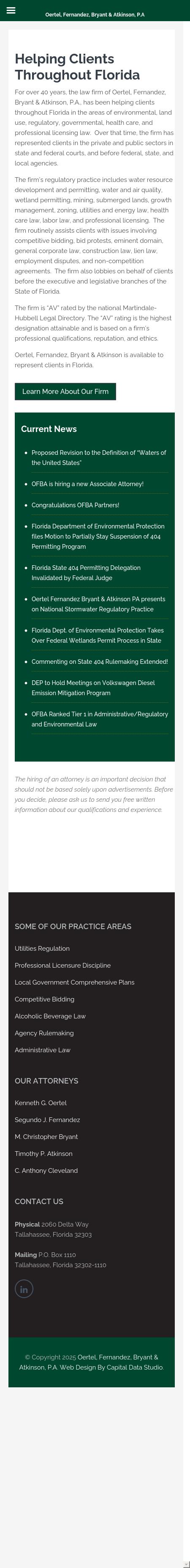 Oertel, Fernandez, Bryant & Atkinson, P.A. - Tallahassee FL Lawyers