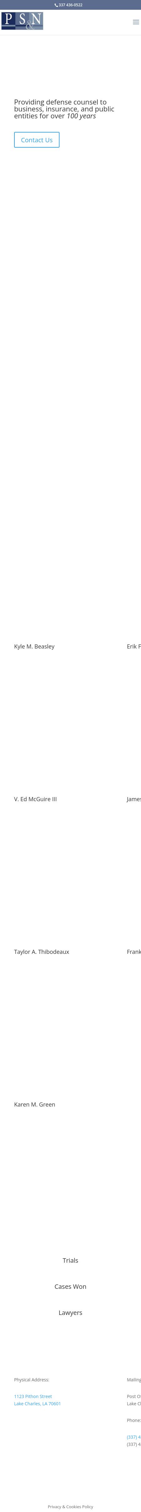 Plauche Smith & Nieset PC - Lake Charles LA Lawyers