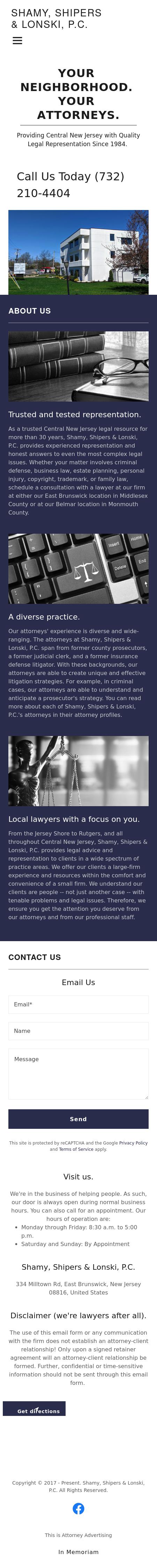 Shamy, Shipers & Lonski, P.C. - New Brunswick NJ Lawyers