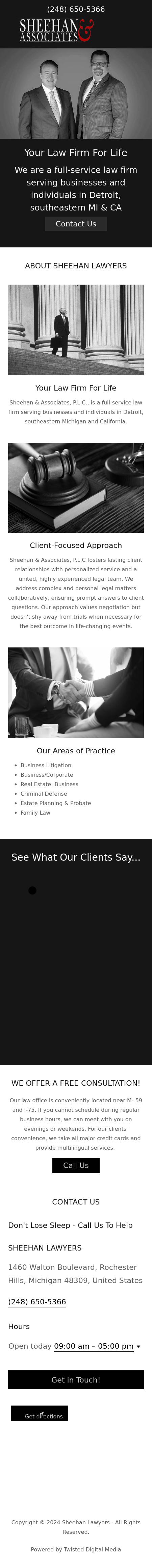 Sheehan & Associates, P.L.C. - Rochester Hills MI Lawyers