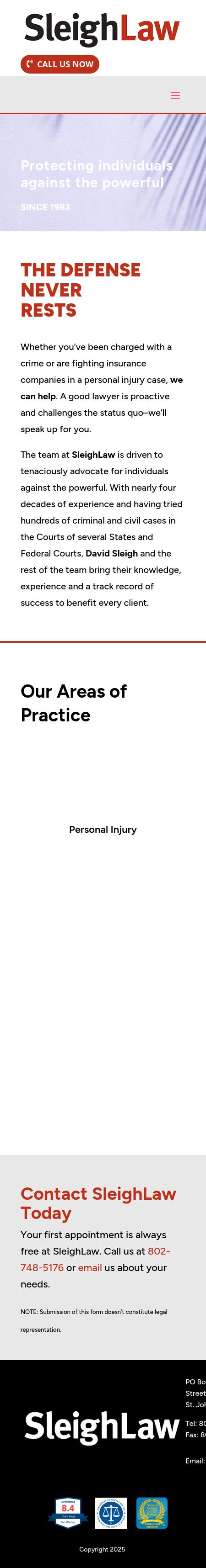 Sleigh Law - St. Johnsbury VT Lawyers