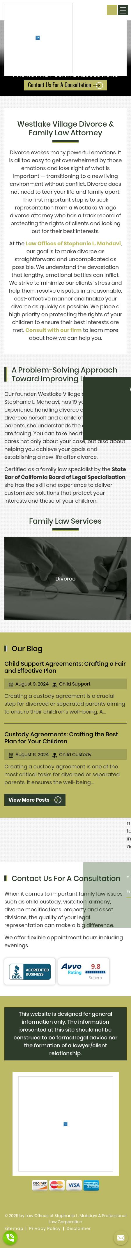 Law Offices of Stephanie L. Mahdavi - Westlake Village CA Lawyers