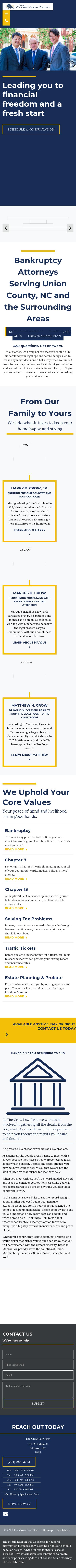 The Crow Law Firm - Monroe NC Lawyers