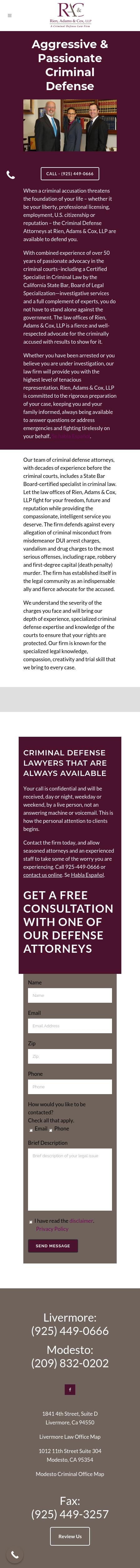 The Law Offices of Timothy B. Rien - Livermore CA Lawyers