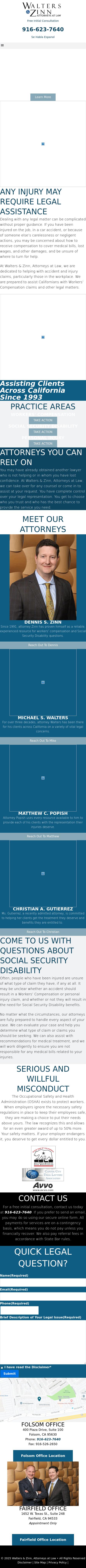 Walters & Zinn, Attorneys at Law - Folsom CA Lawyers