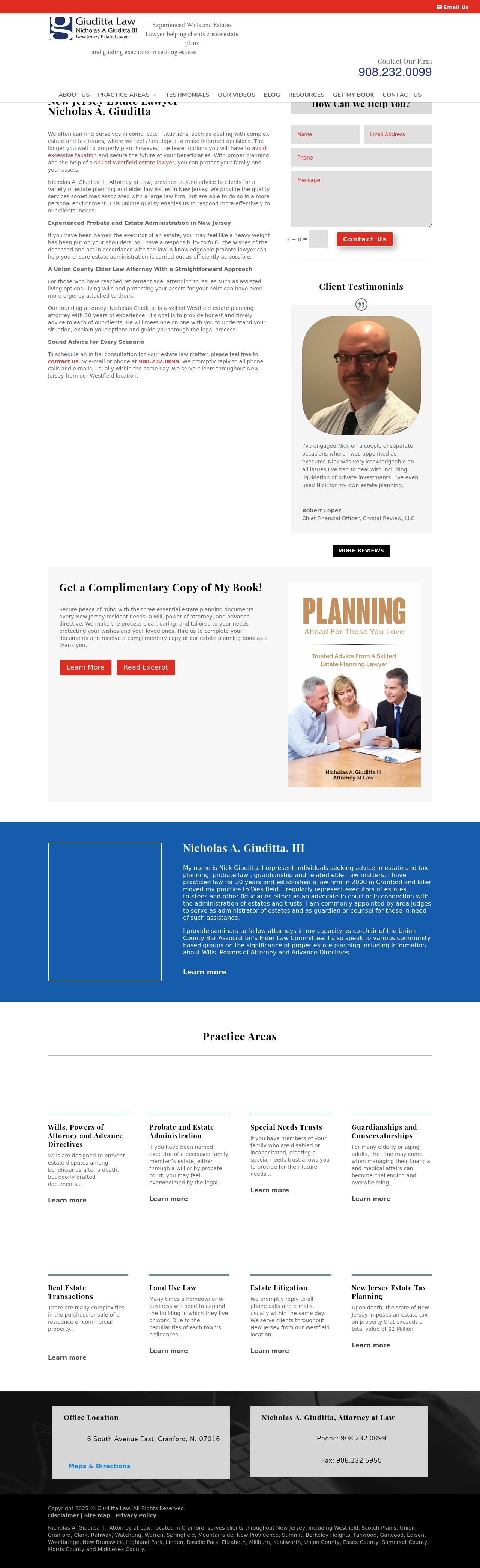 Nicholas A. Giuditta, III, Attorney at Law - Westfield NJ Lawyers