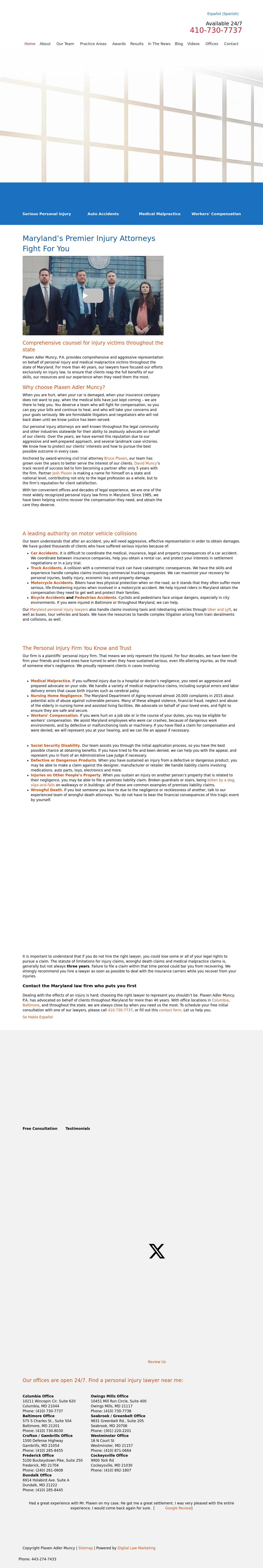 Plaxen & Adler PA - Cockeysville MD Lawyers